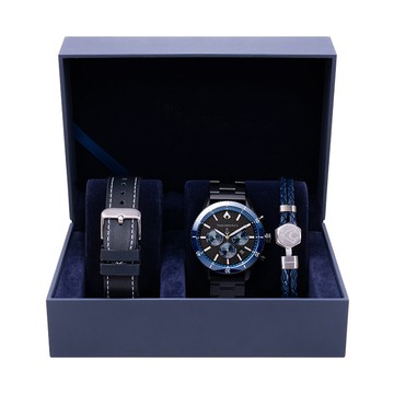 [可選色]情人節禮盒-男款 [珍藏版]水行俠腕錶 藍黑蜂巢紋