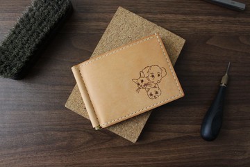 聖誕禮物【客製】鈔票夾 錢夾 皮製短銀包