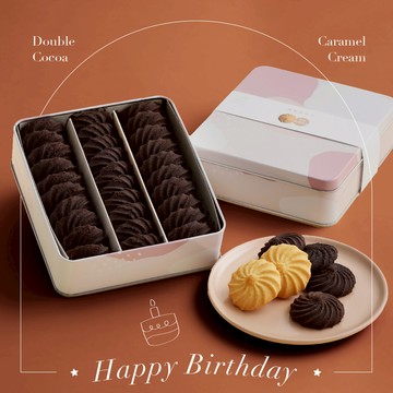 生日豪華贈禮🌟【WA!COOKIES】經典熱銷2入組－轉圈圈曲奇_ 原味奶油+重可可＿古娃娃點心品牌Wacookies甜點禮盒