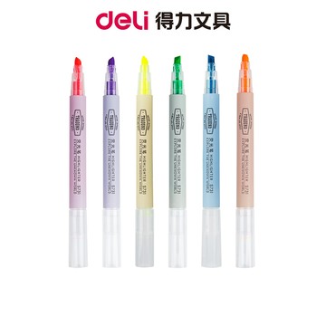 【Deli得力】 中號螢光筆/多色可選/S731｜重點筆 標記筆 彩色筆 學生文具 文具