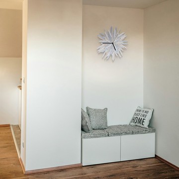 銀色有機手掛鐘 - Haystack Frozen