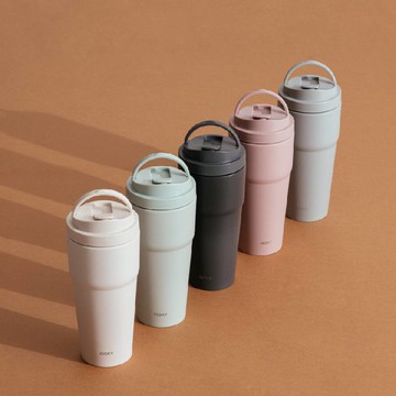 【預購】WOKY 手提激凍輕芯鈦瓷易潔層保溫杯750ML-5色可選 水淺綠