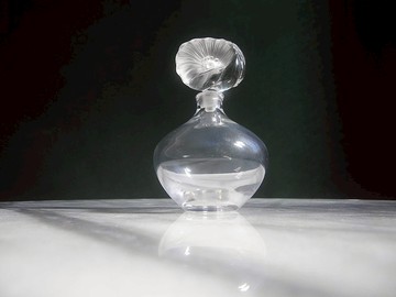 【老時光 OLD-TIME】早期二手捷克製水晶玻璃香水瓶