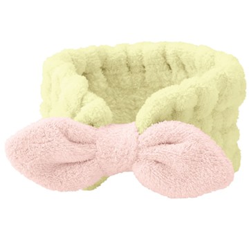 日本 CB JAPAN - 馬卡龍系列超細纖維髮帶-黃 (W190 X H90mm)