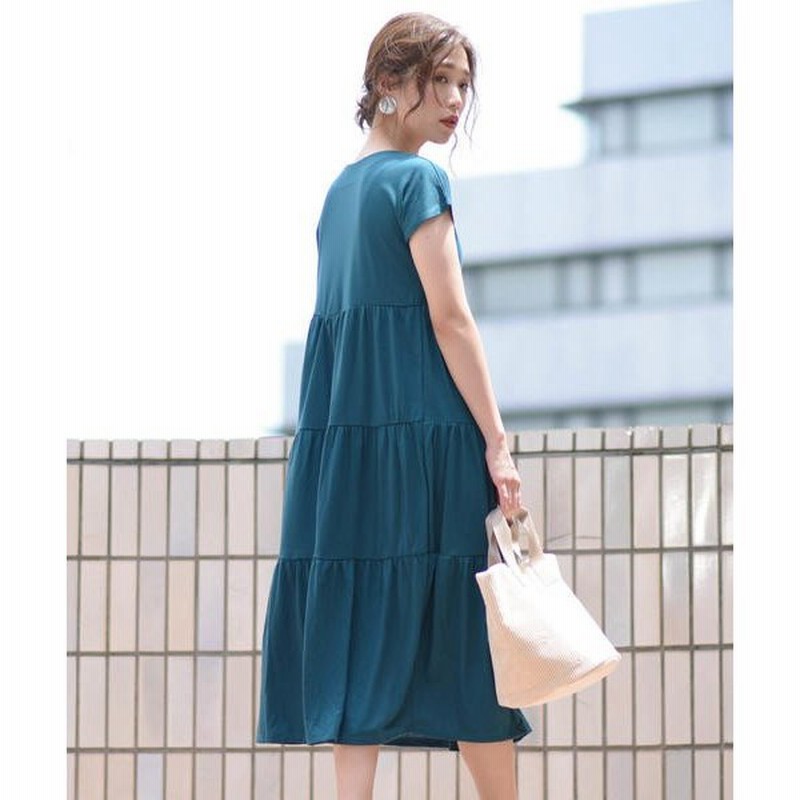 Mayson Grey メイソングレイ Socolla Web 一部店舗別注 天竺ティアードロングワンピース 通販 Lineポイント最大0 5 Get Lineショッピング