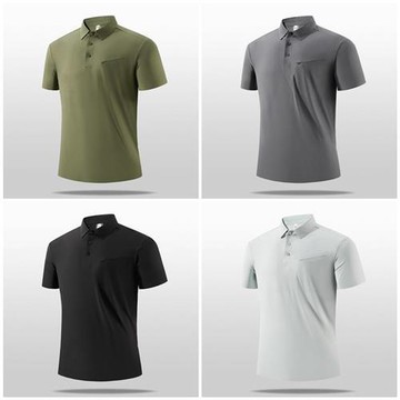【米蘭精品】現貨+預購 男涼感POLO衫短袖上衣T恤高爾夫衫戶外夏季運動休閒透氣速乾翻領-男裝4色74lg74