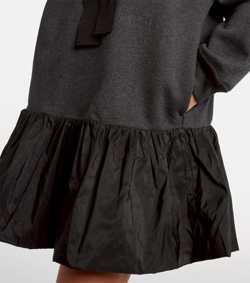 Patou Hooded cotton sweatshirt dress