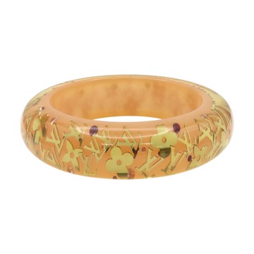 【二手名牌BRAND OFF】LOUIS VUITTON 路易威登 粉色 透明壓克力 原花手環 M65607