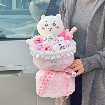 【臺灣-出貨】治癒系玩偶花束吉伊小八烏薩奇公仔生日禮物女生可愛送閨蜜聖誕節AWR12