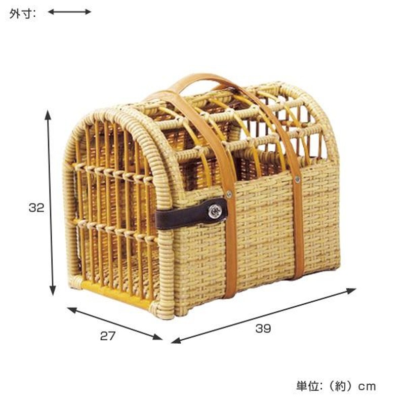 □在庫限り・入荷なし□籐 ペット用バスケット キャリーケース ラタン