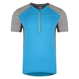 【【蘋果戶外】】『零碼出清』Dare 2b DMT402 藍/灰 男 英國進口名牌服飾 愛泰彈短拉鍊領排汗衣 MEN'S ATTEST TEE