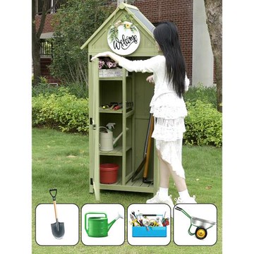 戶外收納柜陽臺儲物柜幼兒園庭院防水防曬花園室外花園院子工具房