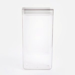 旋鈕式防潮PET密封罐4.1L 長形灰