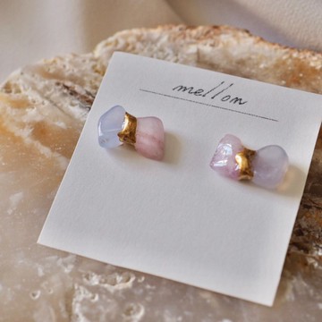 天然石金繼風格耳環