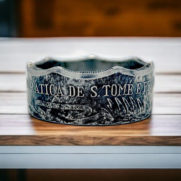 聖多美普林西比 1000 dobras 1997 硬幣戒指, 聖多美男戒, 硬幣戒指