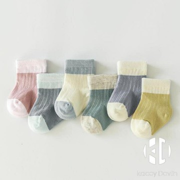 寶寶襪子春秋純棉冬嬰兒夏季薄款無骨新生幼0-6月1歲2中男女童筒【聚物優品】