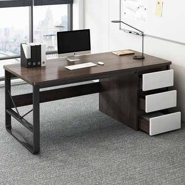 【含稅/免運】 書桌電腦桌臺式簡約家用學生帶抽屜寫字臺臥室寫字桌辦公室收納桌