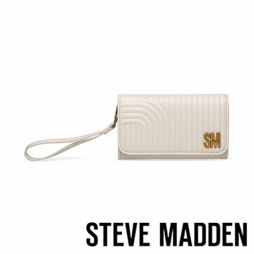 STEVE MADDEN-BTIN 素雅壓紋手拿斜背包-白色