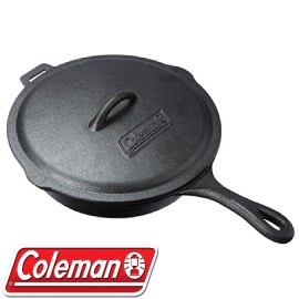 【Coleman 經典鑄鐵平底鍋】CM-21880/鑄鐵鍋/荷蘭鍋/戶外野炊/鍋子