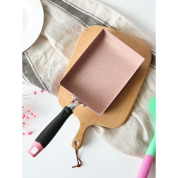 日式玉子燒不粘鍋煎鍋厚蛋燒煎雞蛋卷麥飯石方形平底鍋家用迷你小