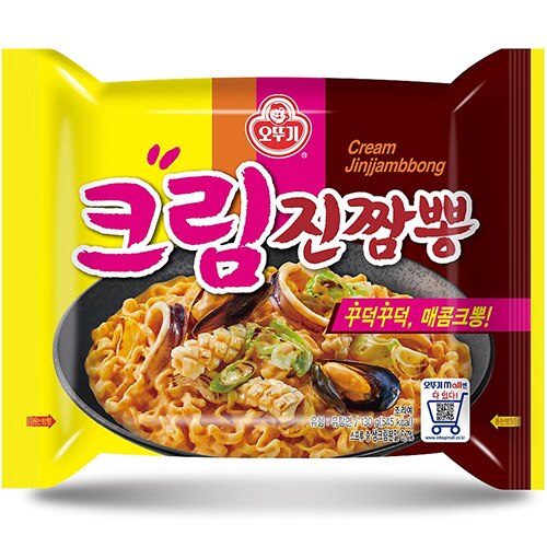 クリーム 眞チャンポン麺 x 8個 韓国 食品 お土産 ラーメン 乾麺 インスタントラーメン ジンチャンポン