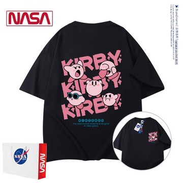 NASA聯名星之卡比短袖男女t恤夏2025新款初中生卡通可愛純棉半袖T