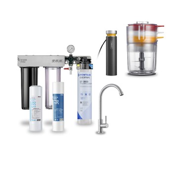 EVERPURE 櫥下型 PURVIVE Trio-EF3000大流量不鏽鋼龍頭三道式生飲淨水器(前置樹脂+PP)