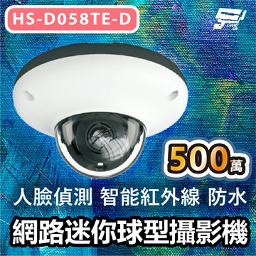 昌運監視器 昇銳 HS-D058TE-D 500萬人臉偵測智能紅外線防水網路迷你球型攝影機 數位降噪 日夜功能 IP66