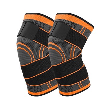 AOLIKES 奧力克斯 加壓運動護膝  橘色  2個  S