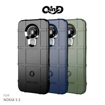 QinD NOKIA 5.3 戰術護盾保護套 鏡頭加高 保護套 手機殼【APP賺6%點數 領券最高折500】
