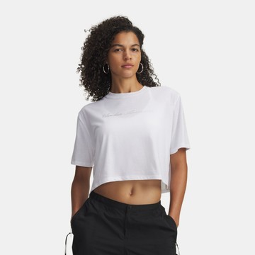 【UNDER ARMOUR】女 WM CROP 短版T-Shirt  6010588-100