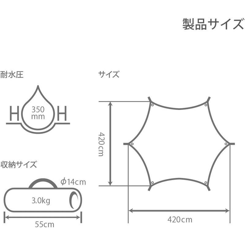 DOD(ディーオーディー) ヘーキサタープ ベーシックで使いやすい、ポリ