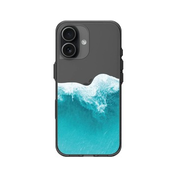 iPhone 17 Clear (相機按鈕) 酷墨灰 - Ocean Collection: Let's Sea 海洋系列：一路向海 - 浪來了