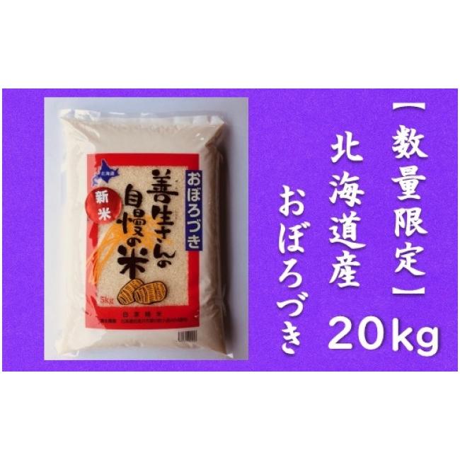 ふるさと納税 北海道 岩見沢市 令和5年産！『100%自家生産精米』善生さんの自慢の米 おぼろづき２０kg※一括発送