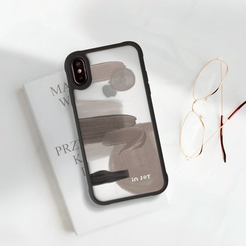 iPhone 14/14 Pro/13/12/11/SE3 品味好感 耐撞擊磨砂邊框手機殼