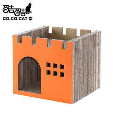 【Co.Co.Cat 酷酷貓 】豪華城堡-100%台灣製貓抓板(隨機不挑色)