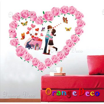 【橘果設計】情侶愛心 壁貼 牆貼 壁紙 DIY組合裝飾佈置
