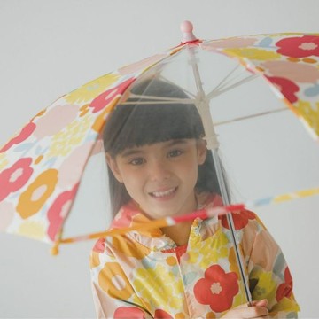 日本 Wpc. 晴雨圓舞曲 安全開關童傘 彩色花花