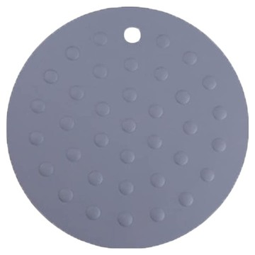 圓形加厚硅膠隔熱墊防燙墊  1個  灰色