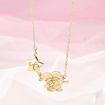 【客製化禮物】KikiLala訂製系列-雙子星飛向星空單字訂製純銀項