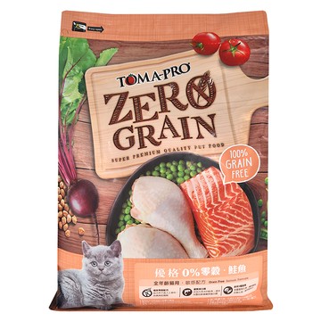 TOMA-PRO 全齡貓 零穀乾飼料 添加 優質蛋白質 含農場蔬菜  鮭魚  5.5lb  1袋