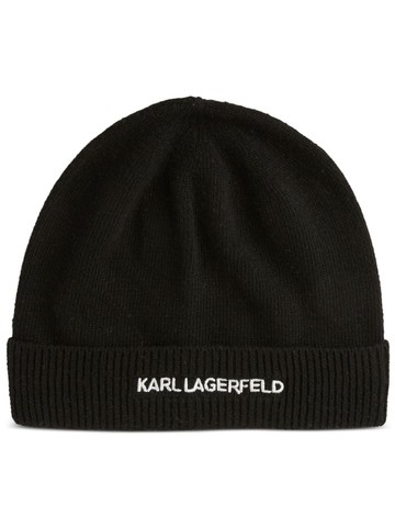 Karl Lagerfeld - K/Essential logo-embroidered beanie - men - Polyamide/Wool/Cashmere/Viscose - One Size - 999