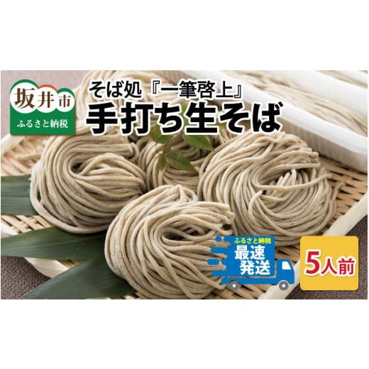 ふるさと納税 福井県 坂井市 そば処『一筆啓上』 丸岡産 手打ち生そば 5人前 [A-0902]