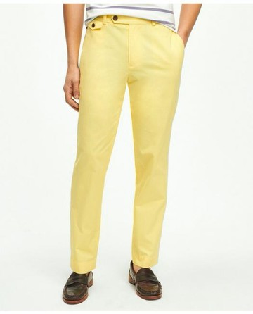 Brooks Brothers Men's Slim Fit Canvas Poplin Chinos In Supima Cotton Pants | Yellow | Size 38 32