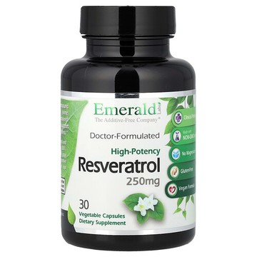 Emerald Laboratories, 白藜蘆醇，250 毫克，30 粒素食膠囊