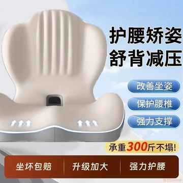 桃園出貨✨坐墊辦公室久坐護腰靠墊矯正坐姿培養良好習慣成長型設計