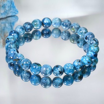 一圖一物│#165 8mm 鳳凰石水晶手鍊 硅孔雀石 守護心靈 舒緩壓力