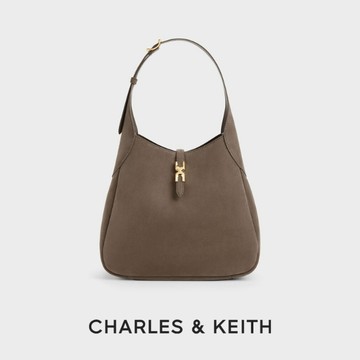 【CHARLES & KEITH】Adalyn 大型麂皮流浪包｜通勤簡約時尚｜生日禮物｜快速出貨｜小CK｜官方直營