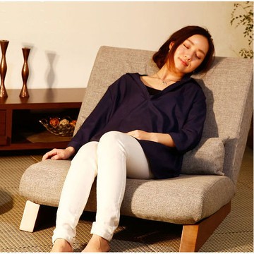 公司貨 超低價 網紅懶人小沙發單人榻榻米陽臺臥室看書靠背可折疊躺椅日式休閑椅 快速發貨