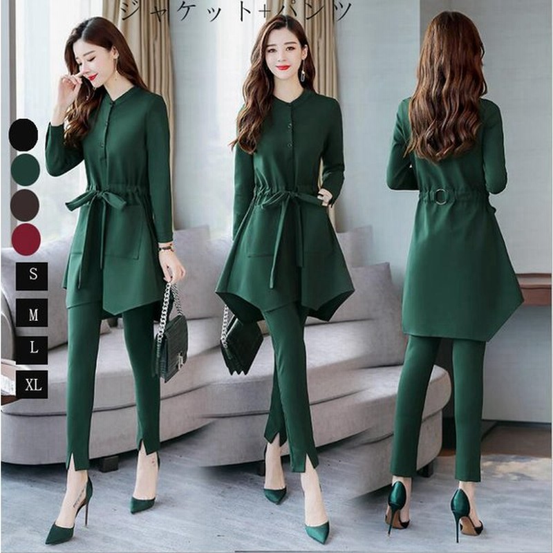 レディース セットアップ 2点セット 韓国風 秋冬 30代40代 フォーマル 卒業式 入学式 セレモニースーツ ロングコート スキニーパンツ 上下セットskirt Suit 通販 Lineポイント最大0 5 Get Lineショッピング